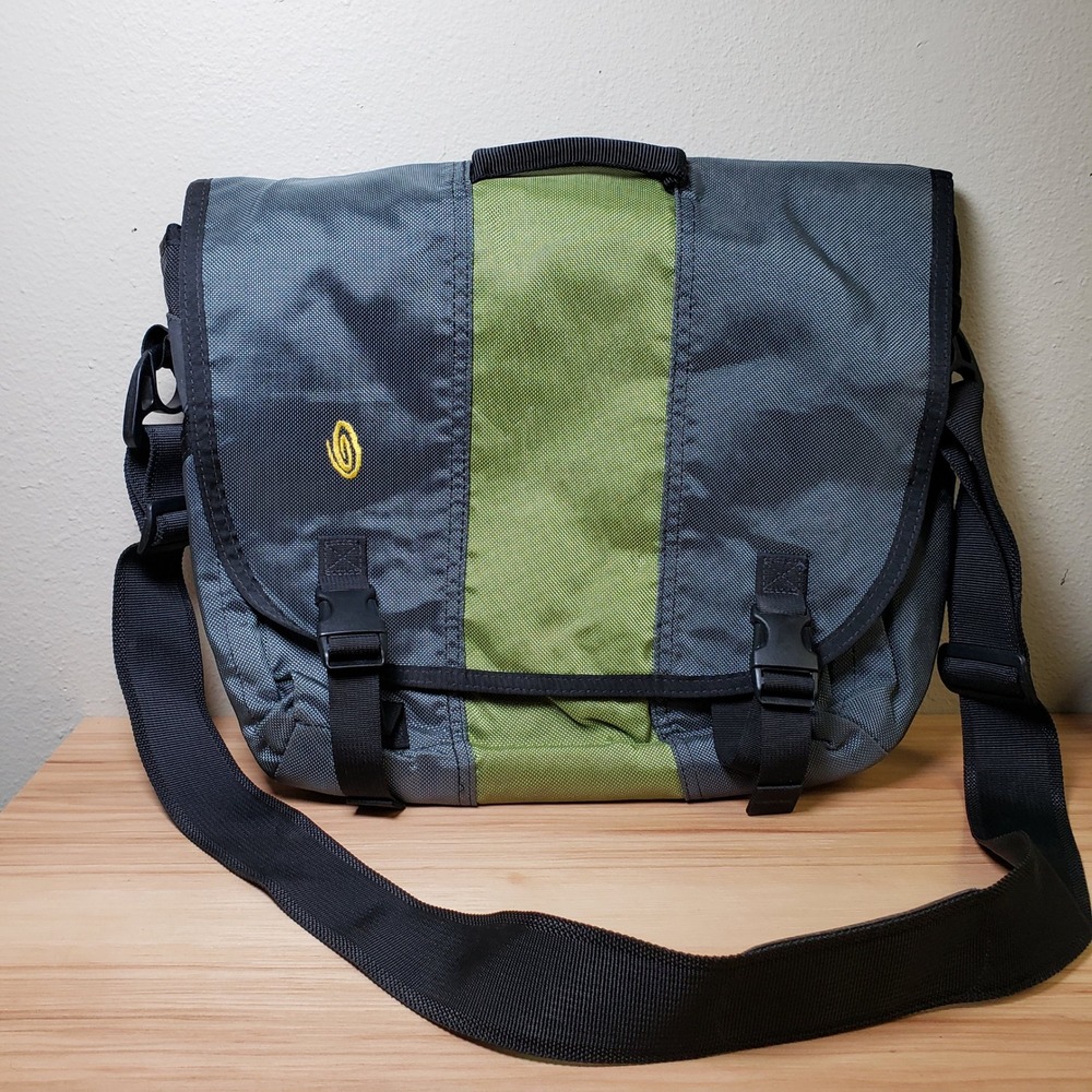 Timbuk2 Designs Classic Messenger Bag Green Black Office Work Travel Commuter